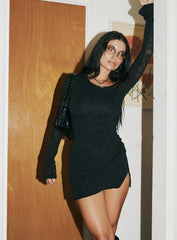 Carmelle Off The Shoulder Mini Dress Black