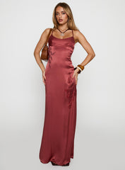 Catch You Up Beaded Maxi Dress Red