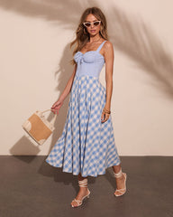 Summer Story Gingham Midi Dress