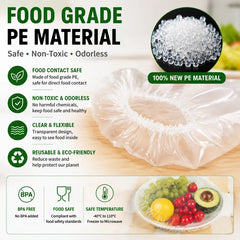 100PCS Disposable Stretch Food Covers for Bowls & Plates
