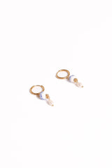 Bree Earrings - Blue/Pearl
