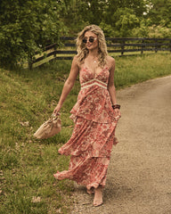 Wildflower Rodeo Tiered Floral Maxi Dress