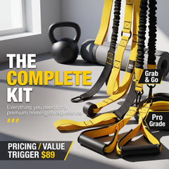 💪 225LBS Heavy Duty Cable Resistance Band Home Gym Training Set